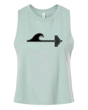 Load image into Gallery viewer, Wave Barbell Crop Tank - Sage