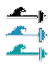 Load image into Gallery viewer, Wave Barbell Sticker