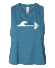 Load image into Gallery viewer, Wave Barbell Crop Tank - Teal