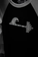 Load image into Gallery viewer, Wave Bar Logo Raglan - Black/White