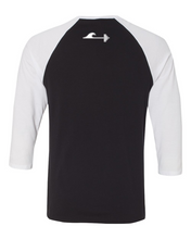 Load image into Gallery viewer, (MISPRINT) Wave Barbell Raglan - Black/White