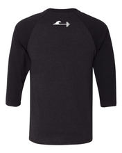 Load image into Gallery viewer, (MISPRINT) Wave Barbell Raglan - Black/Black