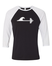 Load image into Gallery viewer, (MISPRINT) Wave Barbell Raglan - Black/White