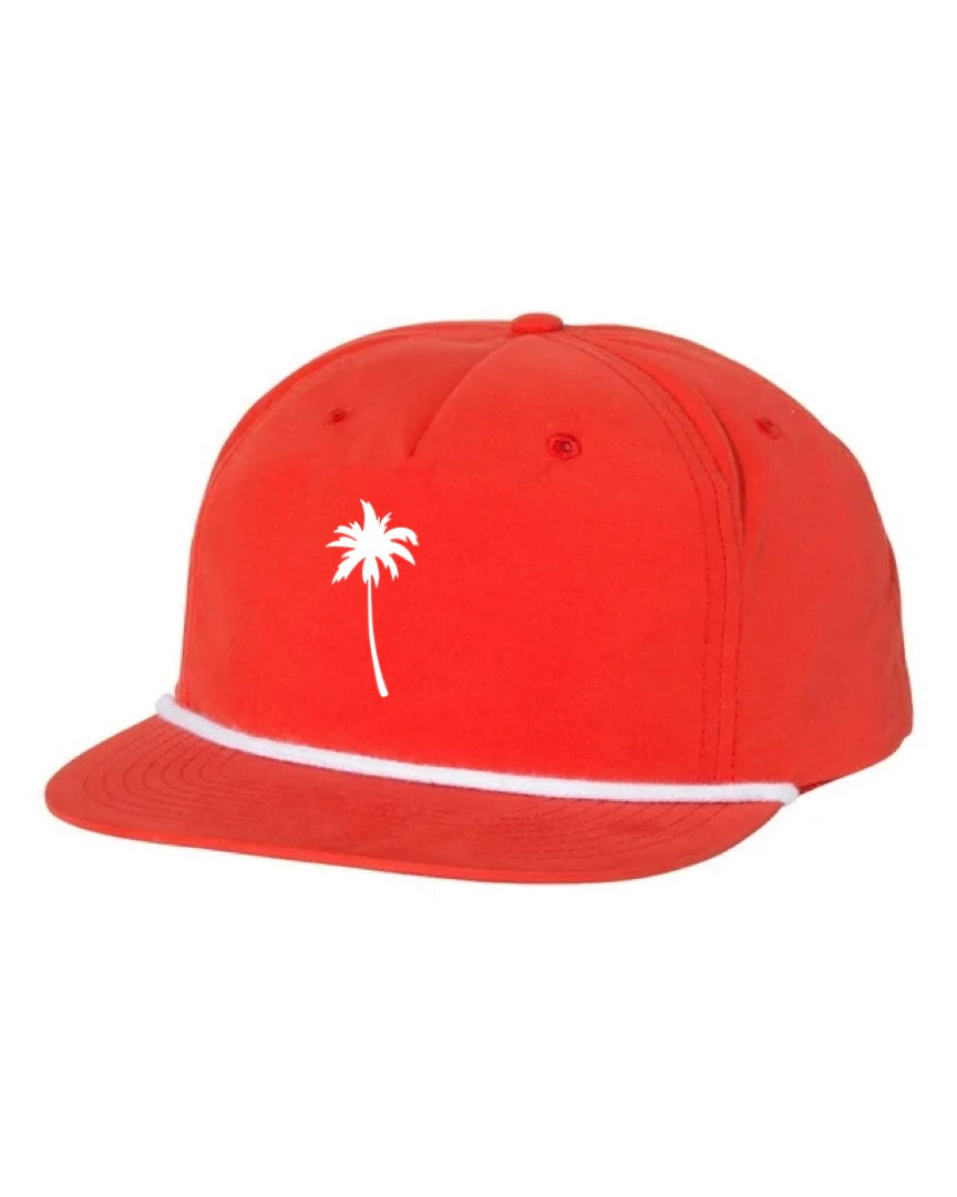 Red Palm Rope Hat