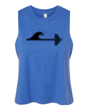 Load image into Gallery viewer, Wave Barbell Crop Tank - Royal
