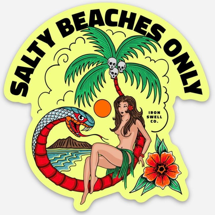 Salty Beaches Sticker