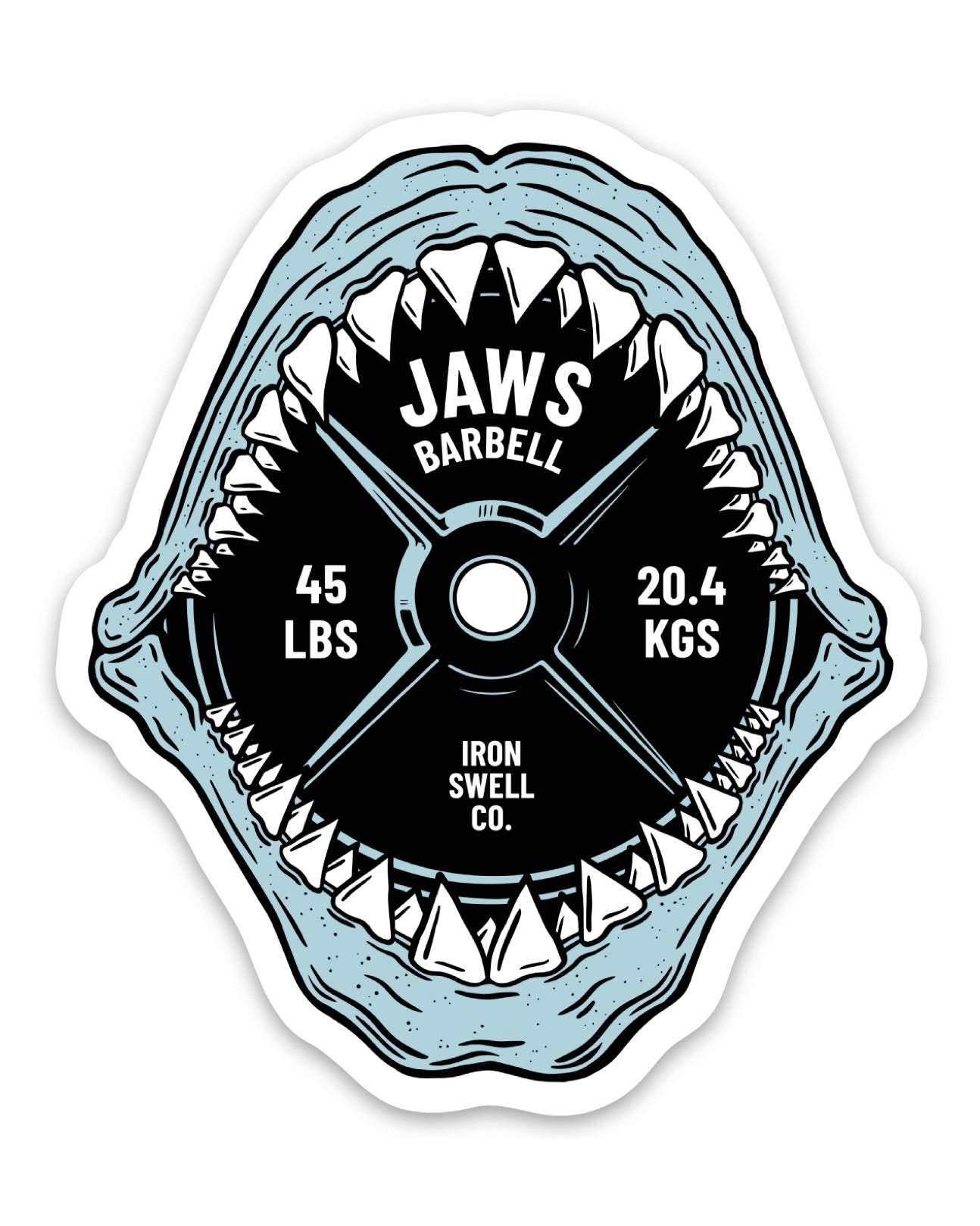 Jaws Barbell Sticker – Iron Swell Co.