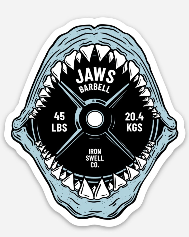 JAWS Barbell Sticker
